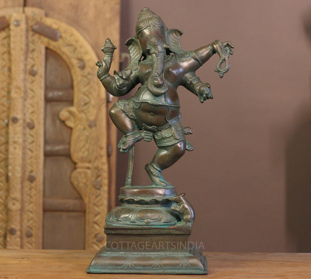 Bronze Finished Brass Dancing Ganesh
