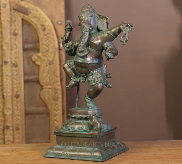 Bronze Finished Brass Dancing Ganesh