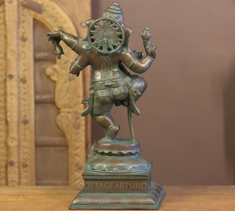 Bronze Finished Brass Dancing Ganesh