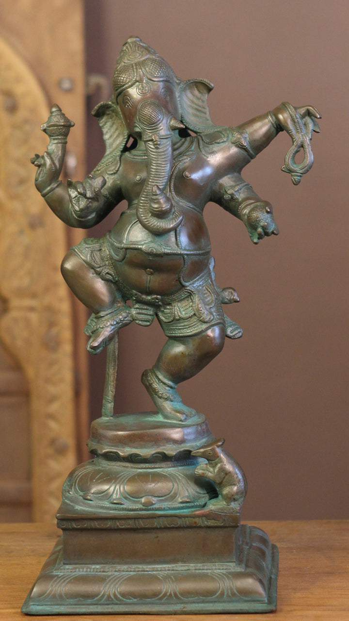 Bronze Finished Brass Dancing Ganesh