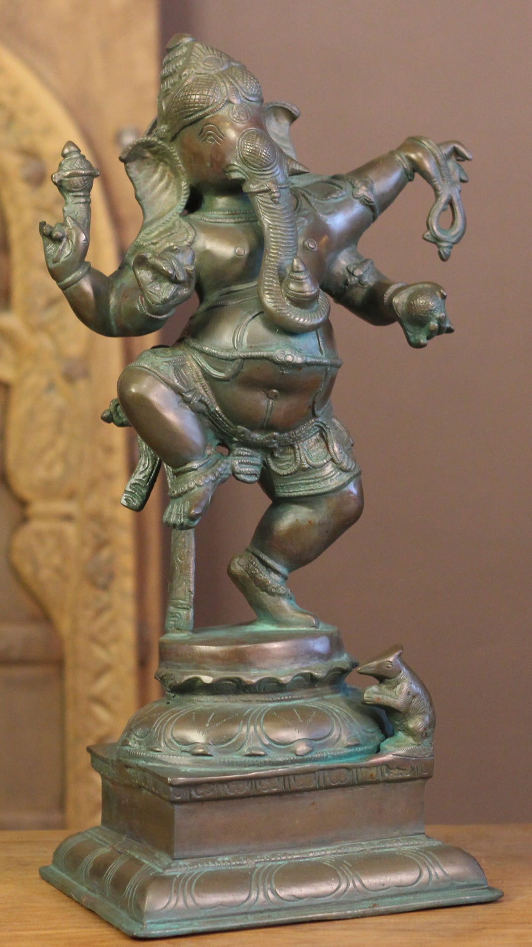 Bronze Finished Brass Dancing Ganesh