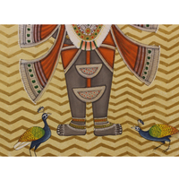 Sacred Shrinathji Pichwai Painting with Gold Accents on Paper