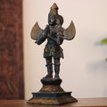 Brass Garuda Standing Black Rustic Finish -15"