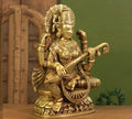 Brass Saraswati SuperFine Carving