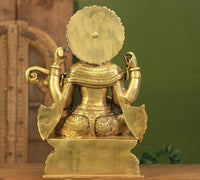 Brass Saraswati SuperFine Carving
