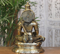 Brass Hanuman Meditative Posture