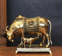 Brass Kamdhenu Cow with Calf