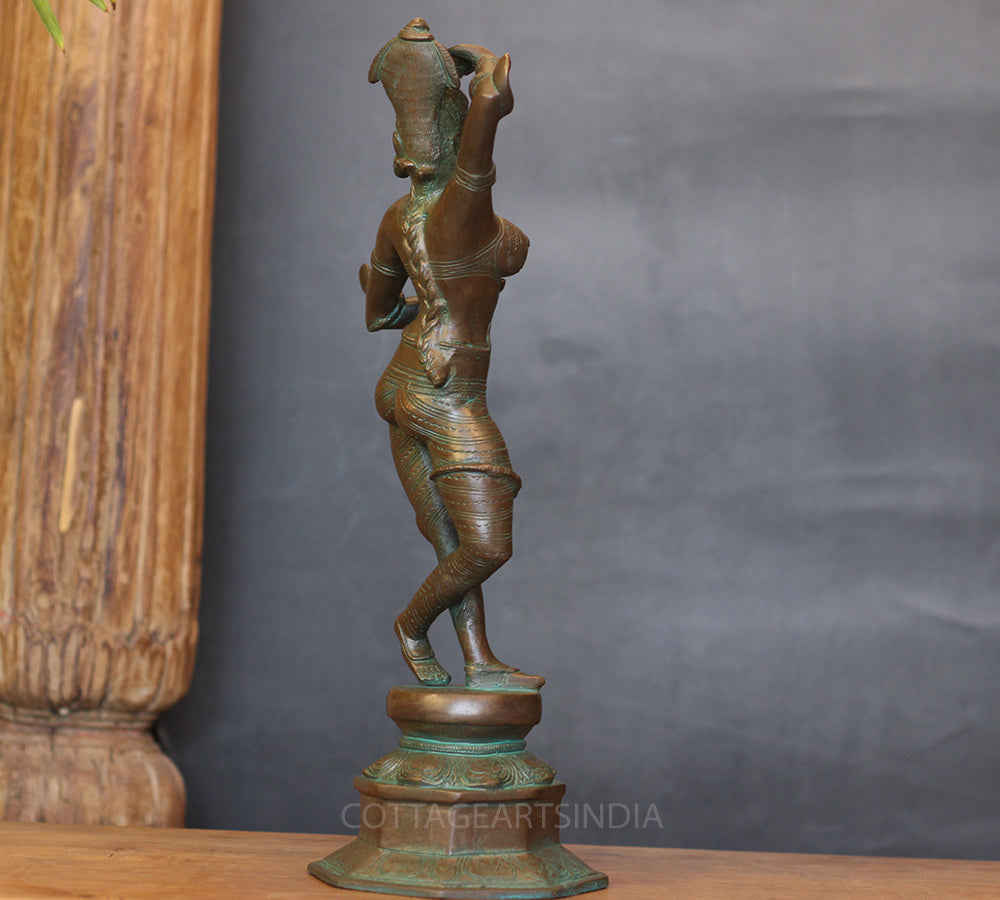Bronze Finished Brass Apsara Courtesan