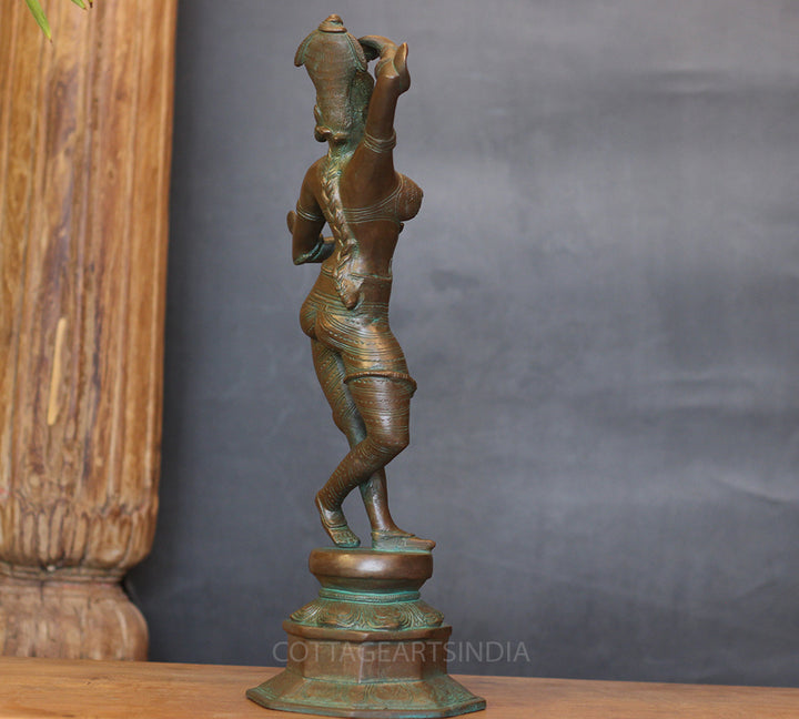 Bronze Finished Brass Apsara Courtesan