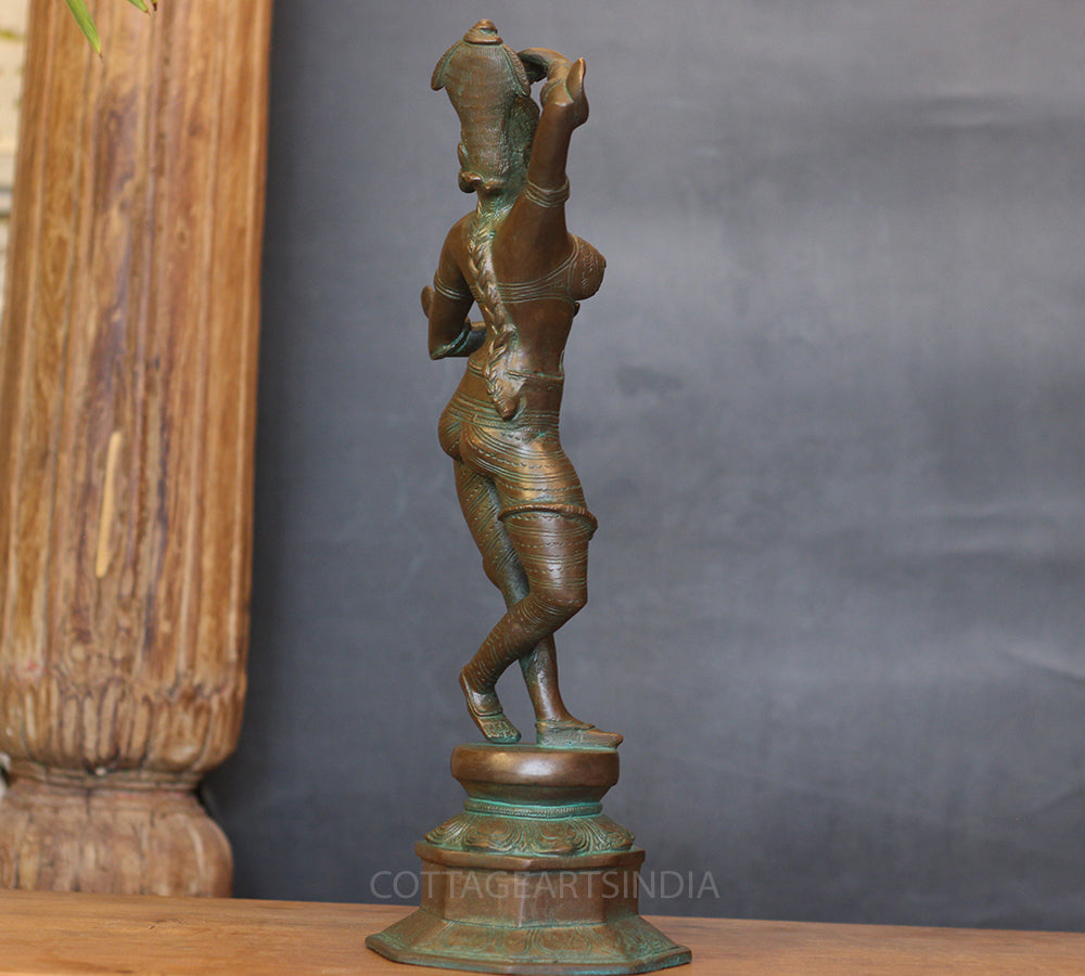 Bronze Finished Brass Apsara Courtesan