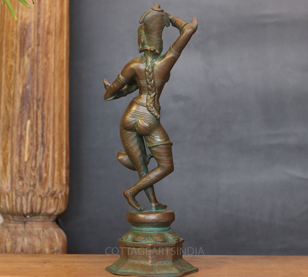 Bronze Finished Brass Apsara Courtesan