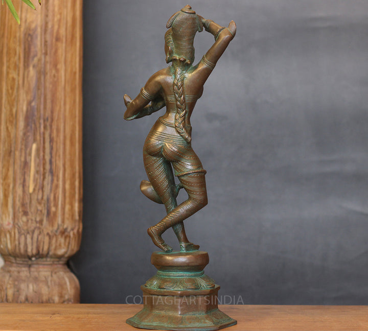 Bronze Finished Brass Apsara Courtesan