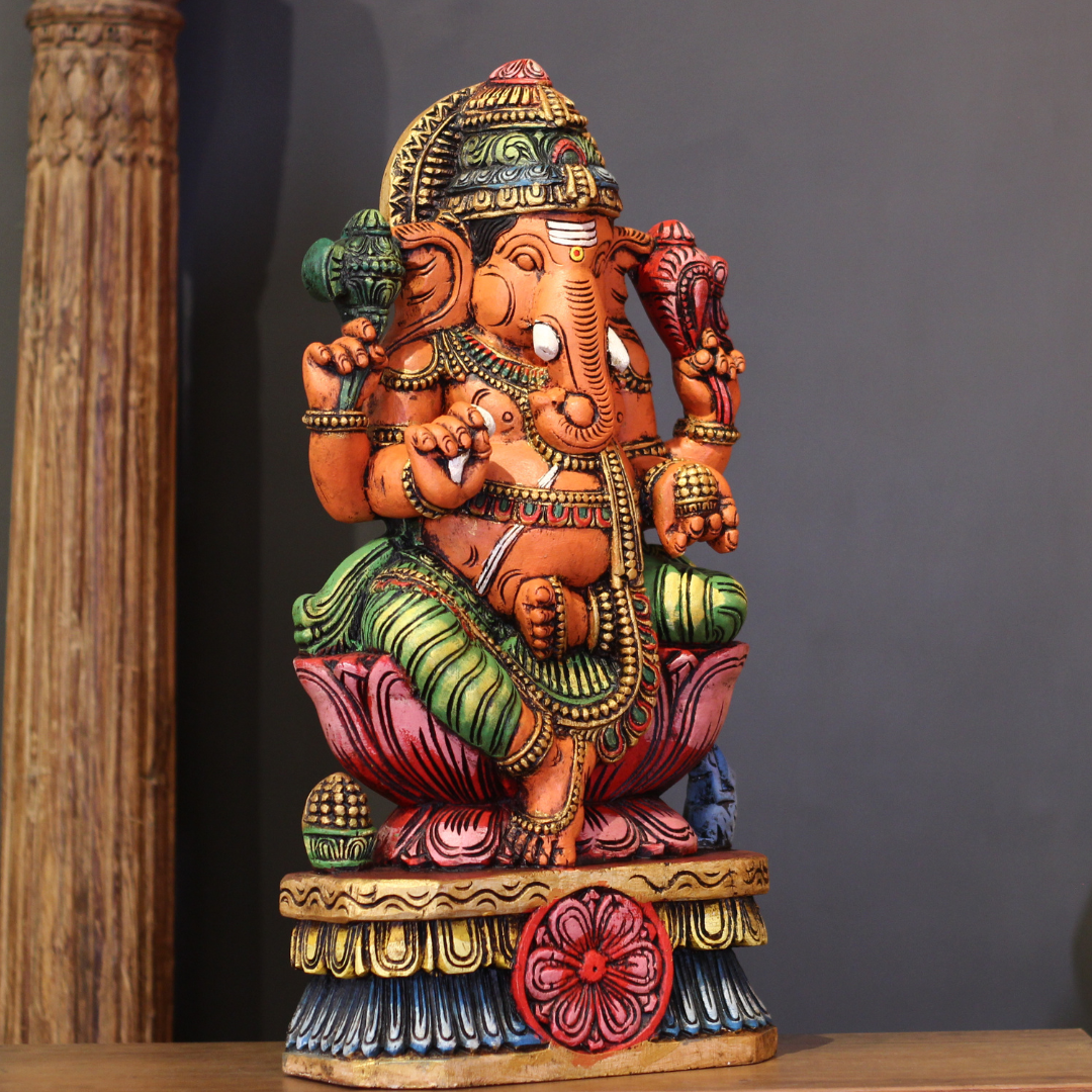 Wooden Ganesh 24"