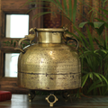 Brass Vintage Carved Planter