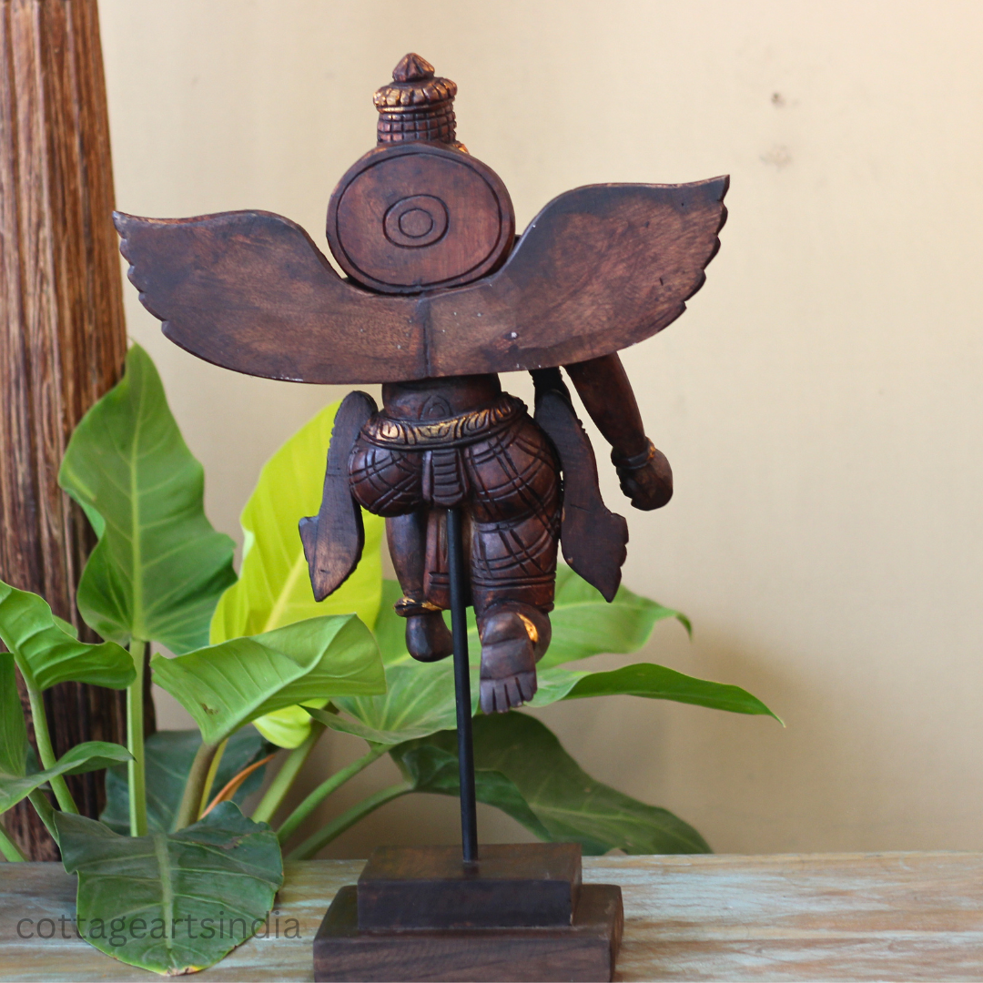 Wooden Garuda Divine Protector Idol