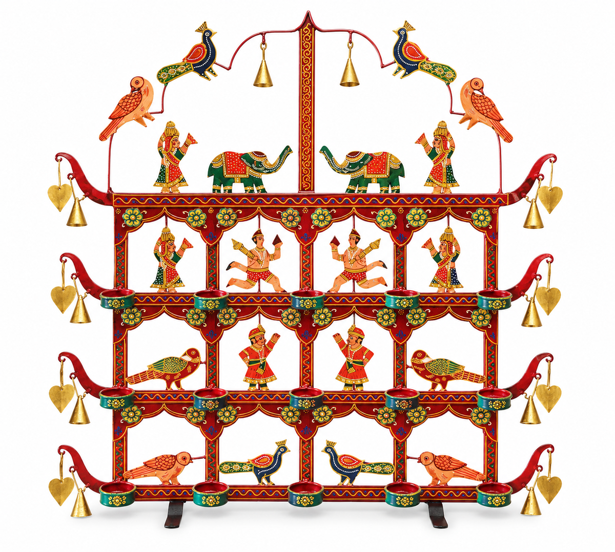 Wrought Iron Painted Toran T- light Holder
