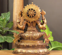 Brass Ganesh Sitting 15"