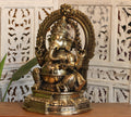 Brass Prabhawal Ganesh Sitting 19"