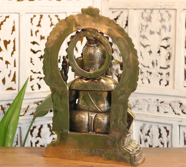 Brass Prabhawal Ganesh Sitting 19"