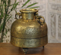 Brass Vintage Carved Planter