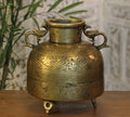 Brass Vintage Carved Planter