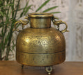 Brass Vintage Carved Planter