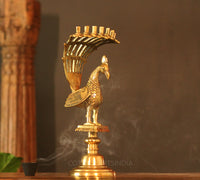 Brass Peacock Incense Holder