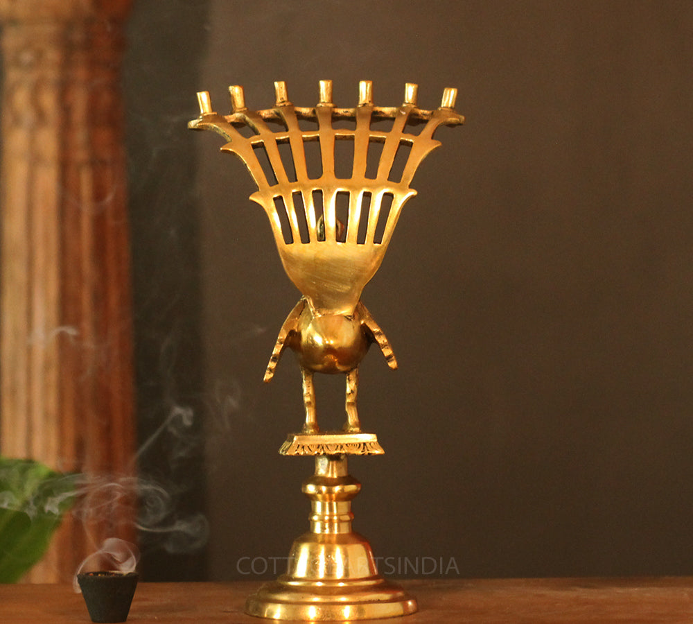 Brass Peacock Incense Holder