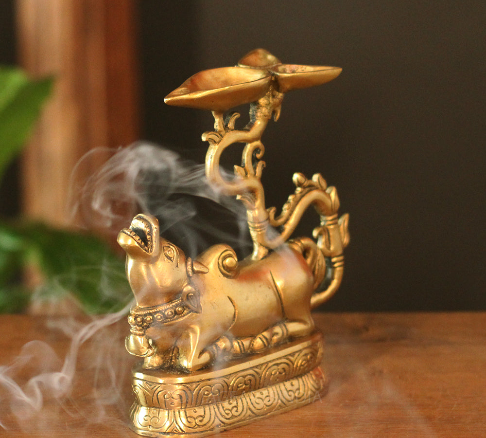 Brass Balinese Oil Lamp