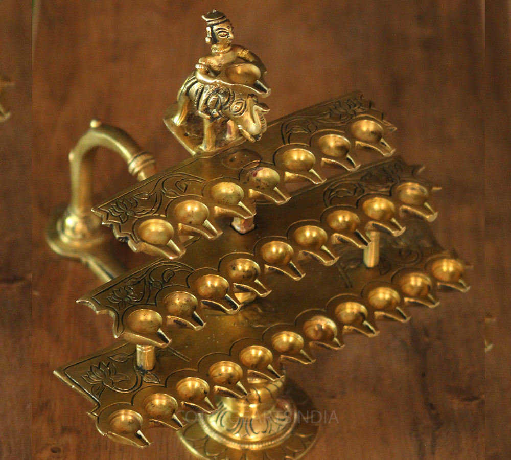 Brass 28 Diya Aarti
