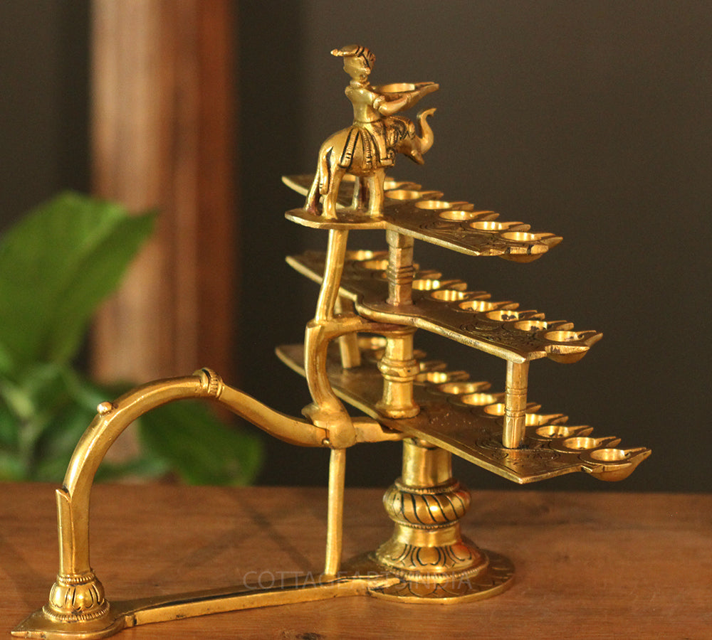 Brass 28 Diya Aarti
