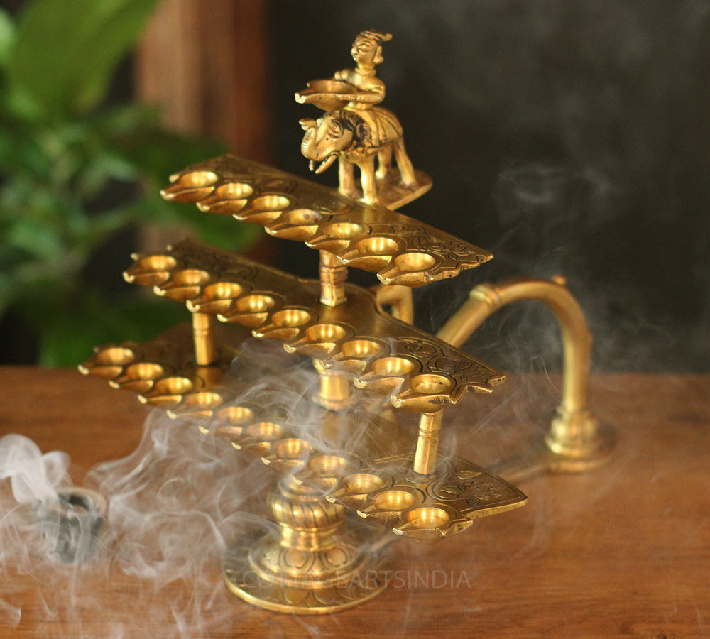 Brass 28 Diya Aarti