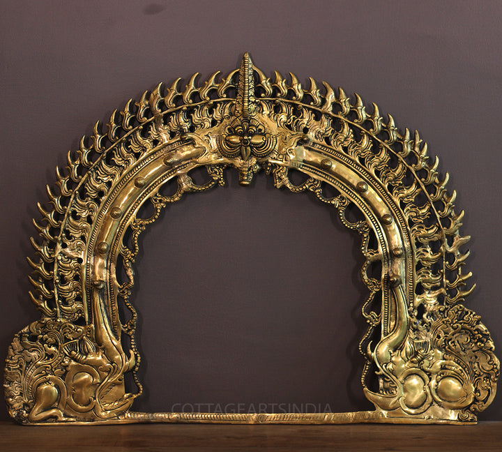 Brass Big Prabhawali Kirtmukha Wall Hanging