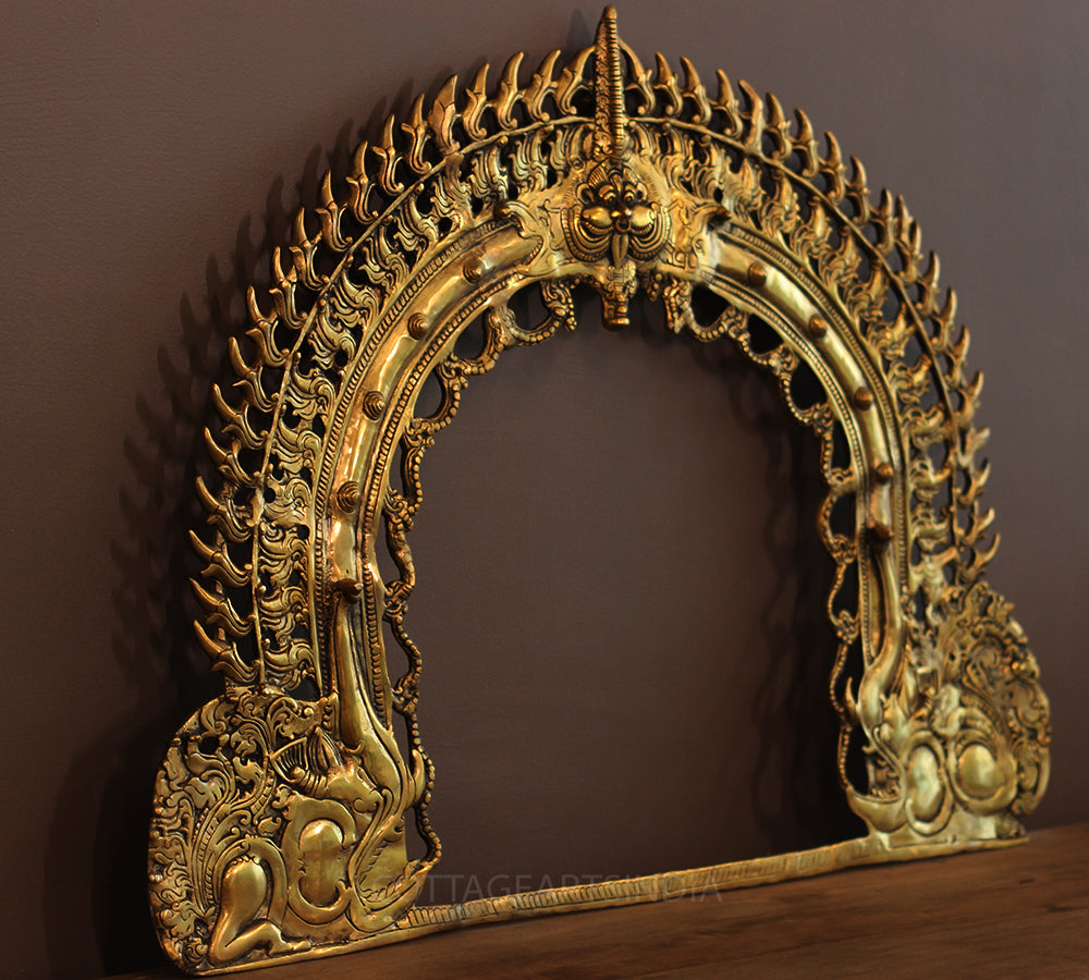 Brass Big Prabhawali Kirtmukha Wall Hanging