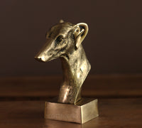 Brass Dog Bust