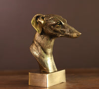 Brass Dog Bust
