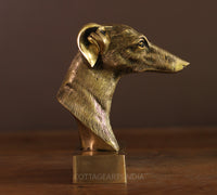 Brass Dog Bust