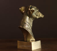 Brass Dog Bust