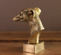 Brass Dog Bust