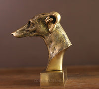 Brass Dog Bust