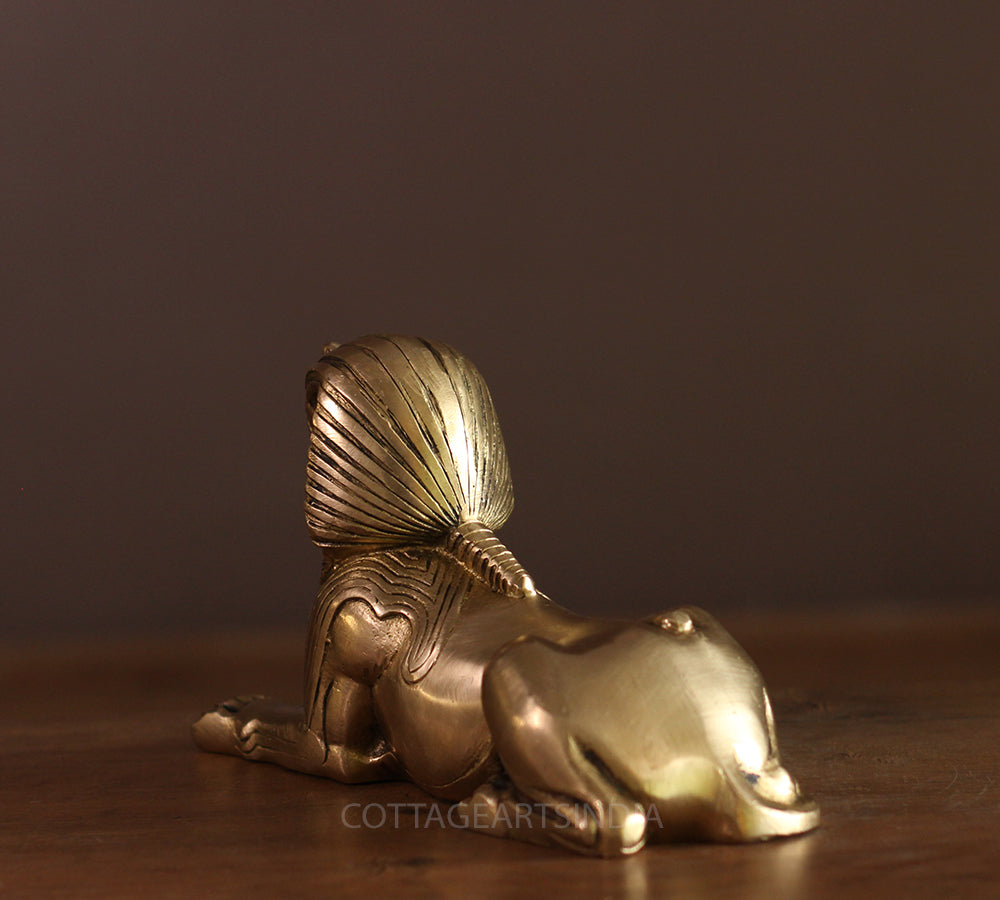 Brass Spinx Egyptian Statue