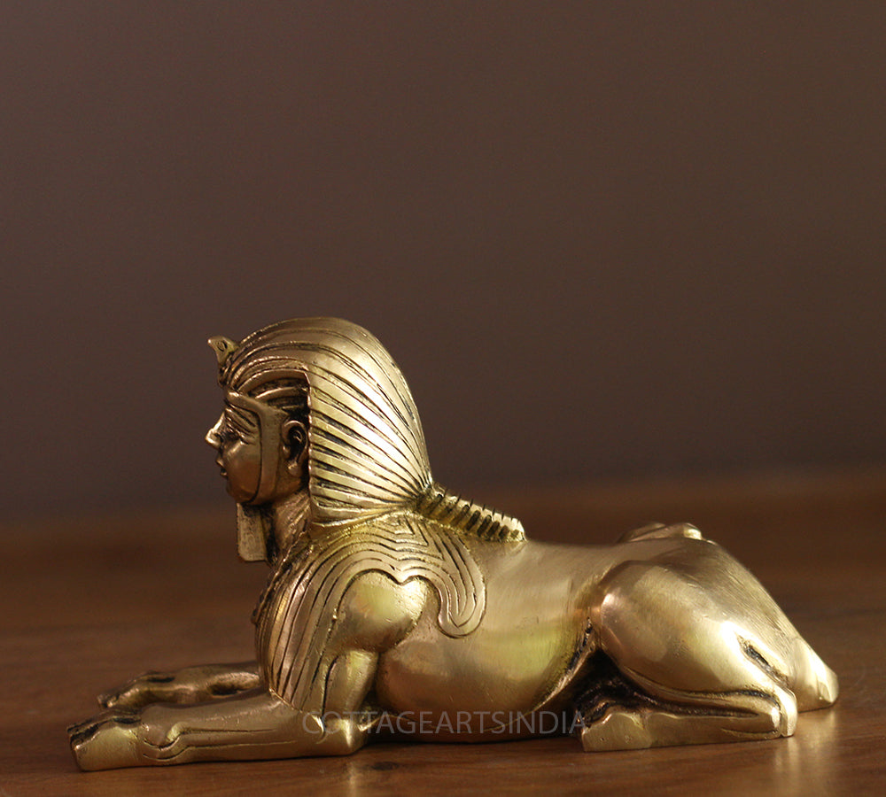 Brass Spinx Egyptian Statue