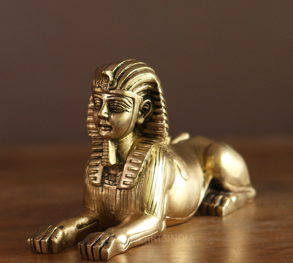 Brass Spinx Egyptian Statue