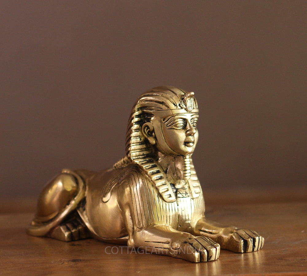 Brass Spinx Egyptian Statue