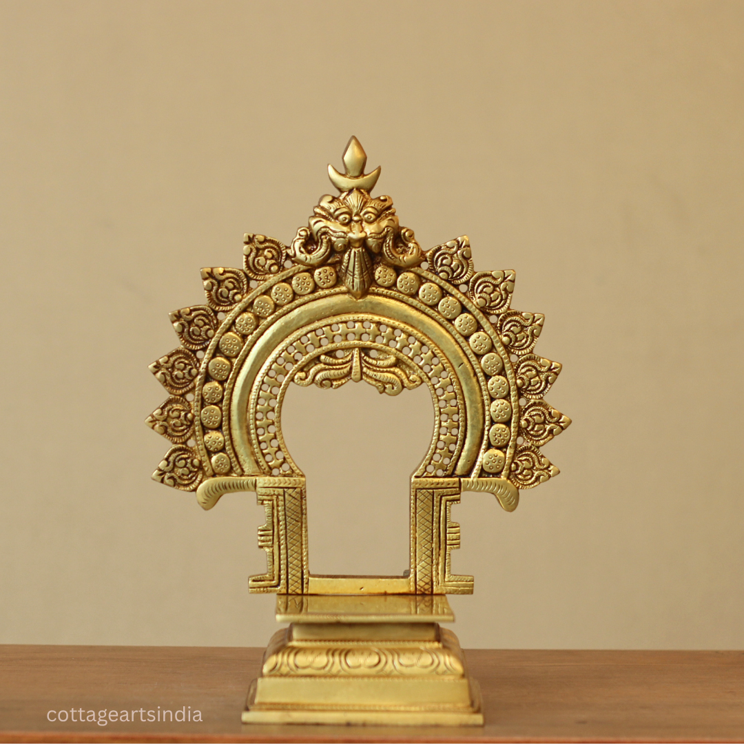 Brass Prabhavali Tiruvasi 11" | South Indian Temple Aureole