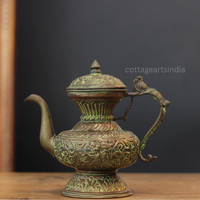 Antique Copper Tibetan Teapot | Handcrafted Home Decor