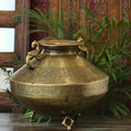 Brass Vintage Carved Planter