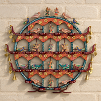 Wall Hanging Wrought Iron Painted Toran T- light Holder