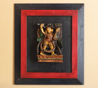 Wooden Frame Hanuman Wall Hanging