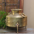 Brass Vintage Carved Planter